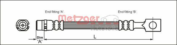 METZGER AUTOTEILE 4112818 Brake Hose