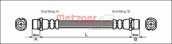 METZGER AUTOTEILE 4112828 Brake Hose