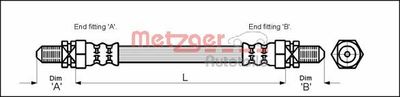 Brake Hose METZGER AUTOTEILE 4113254