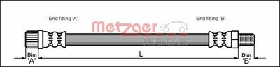 Brake Hose METZGER AUTOTEILE 4113259