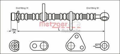 Brake Hose METZGER AUTOTEILE 4113279