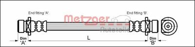 Brake Hose METZGER AUTOTEILE 4113506