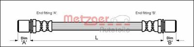 Brake Hose METZGER AUTOTEILE 4113667