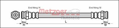 Brake Hose METZGER AUTOTEILE 4114053