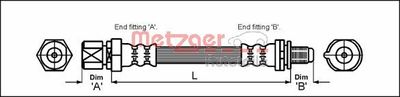 Brake Hose METZGER AUTOTEILE 4114730