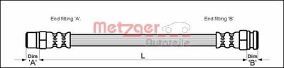 Brake Hose METZGER AUTOTEILE 4114736
