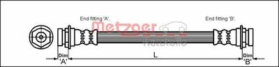 Brake Hose METZGER AUTOTEILE 4114754