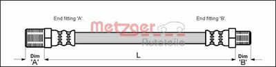 Brake Hose METZGER AUTOTEILE 4115148
