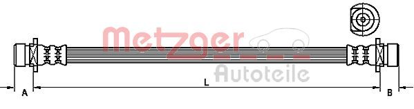 METZGER AUTOTEILE 4115161 Brake Hose