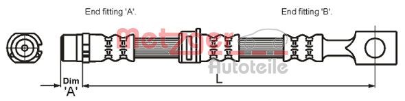 METZGER AUTOTEILE 4115194 Brake Hose