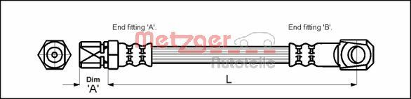 METZGER AUTOTEILE 4118144 Brake Hose