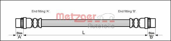 METZGER AUTOTEILE 4118573 Brake Hose