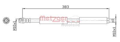 Brake Hose METZGER AUTOTEILE 4118574