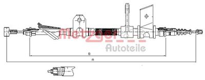 Cable Pull, parking brake METZGER AUTOTEILE 451.12