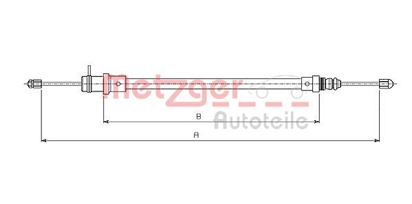 METZGER AUTOTEILE 491.1 Cable Pull, parking brake