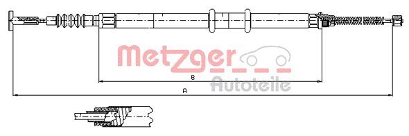 METZGER AUTOTEILE 491.12 Cable Pull, parking brake