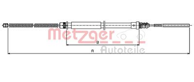 Cable Pull, parking brake METZGER AUTOTEILE 491.5