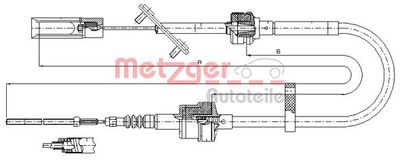 Cable Pull, clutch control METZGER AUTOTEILE 492.10