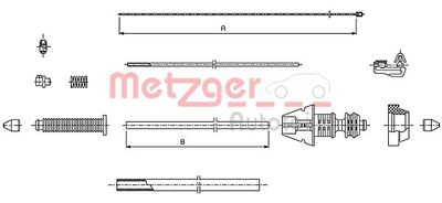 Accelerator Cable METZGER AUTOTEILE 493.1