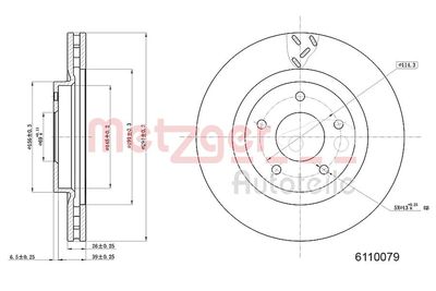 Brake Disc METZGER AUTOTEILE 6110079