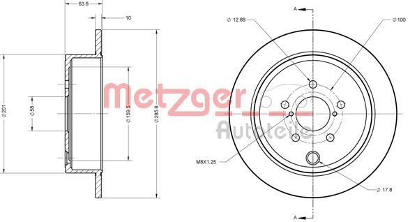 METZGER AUTOTEILE 6110099 Brake Disc