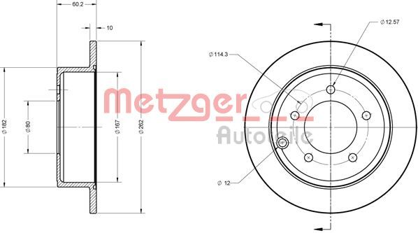 METZGER AUTOTEILE 6110122 Brake Disc