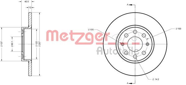 METZGER AUTOTEILE 6110246 Brake Disc