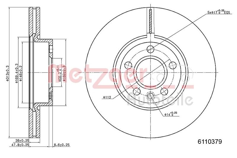 METZGER AUTOTEILE 6110379 Brake Disc