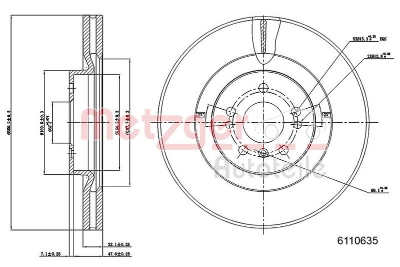 METZGER AUTOTEILE 6110635 Brake Disc
