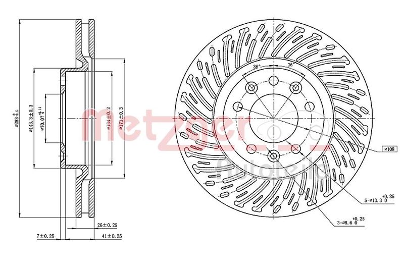 METZGER AUTOTEILE 6110839 Brake Disc