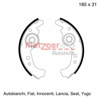 METZGER AUTOTEILE MG 103 Brake Shoe Set
