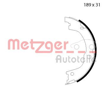Brake Shoe Set, parking brake METZGER AUTOTEILE MG 127