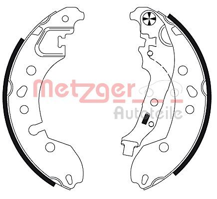 METZGER AUTOTEILE MG 130 Brake Shoe Set