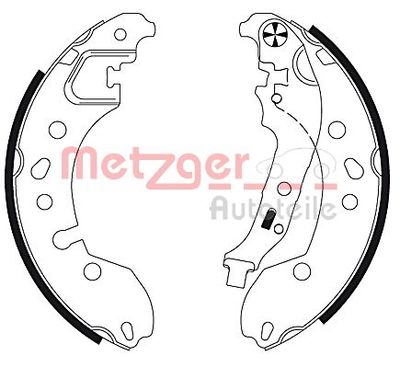 Brake Shoe Set METZGER AUTOTEILE MG 130