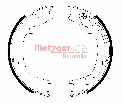 METZGER AUTOTEILE MG 204 Brake Shoe Set, parking brake