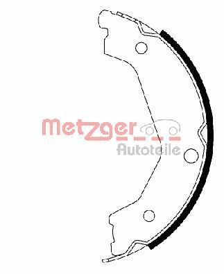 METZGER AUTOTEILE MG 206 Brake Shoe Set, parking brake