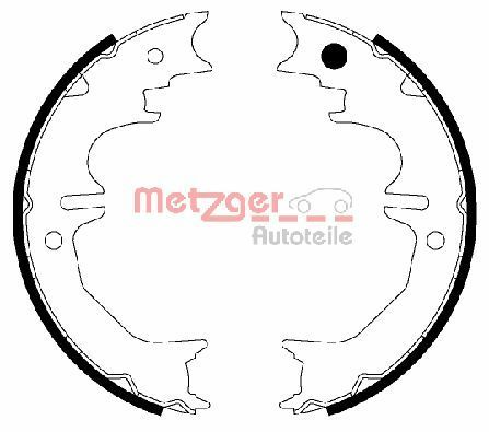METZGER AUTOTEILE MG 207 Brake Shoe Set, parking brake
