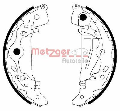 Brake Shoe Set METZGER AUTOTEILE MG 217