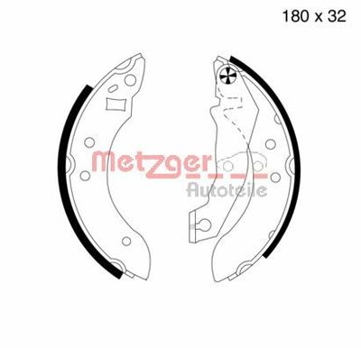 Brake Shoe Set METZGER AUTOTEILE MG 364