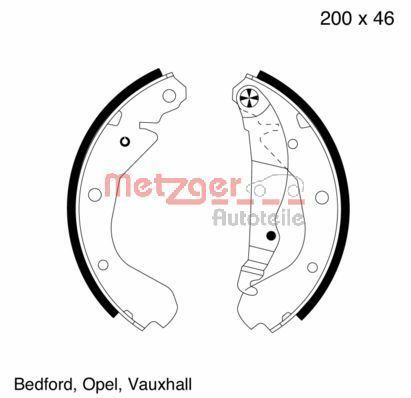 METZGER AUTOTEILE MG 419 Brake Shoe Set