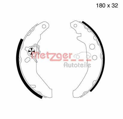 METZGER AUTOTEILE MG 501 Brake Shoe Set