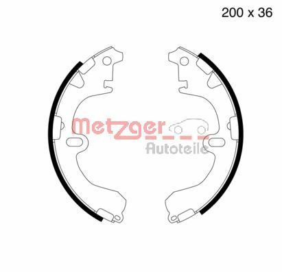 METZGER AUTOTEILE MG 505 Brake Shoe Set