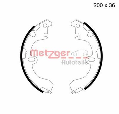 Brake Shoe Set METZGER AUTOTEILE MG 505