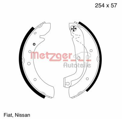 METZGER AUTOTEILE MG 570 Brake Shoe Set