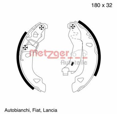 Brake Shoe Set METZGER AUTOTEILE MG 585