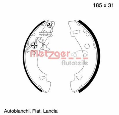 Brake Shoe Set METZGER AUTOTEILE MG 586