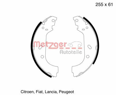 METZGER AUTOTEILE MG 600 Brake Shoe Set