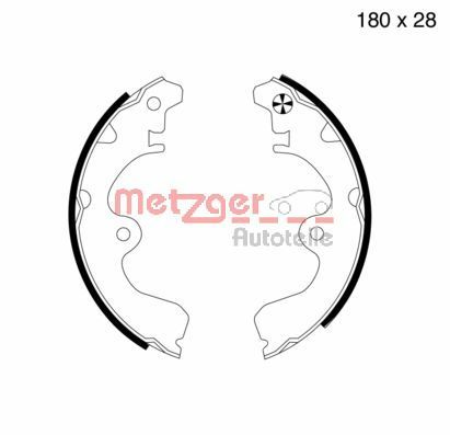 METZGER AUTOTEILE MG 617 Brake Shoe Set