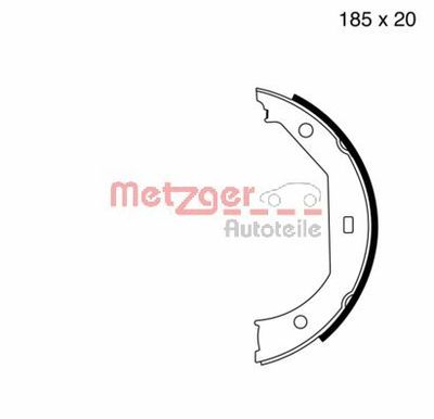 Brake Shoe Set, parking brake METZGER AUTOTEILE MG 652