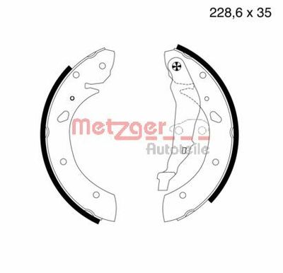 Brake Shoe Set METZGER AUTOTEILE MG 708